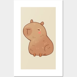 Cute Capybara drawing Posters and Art